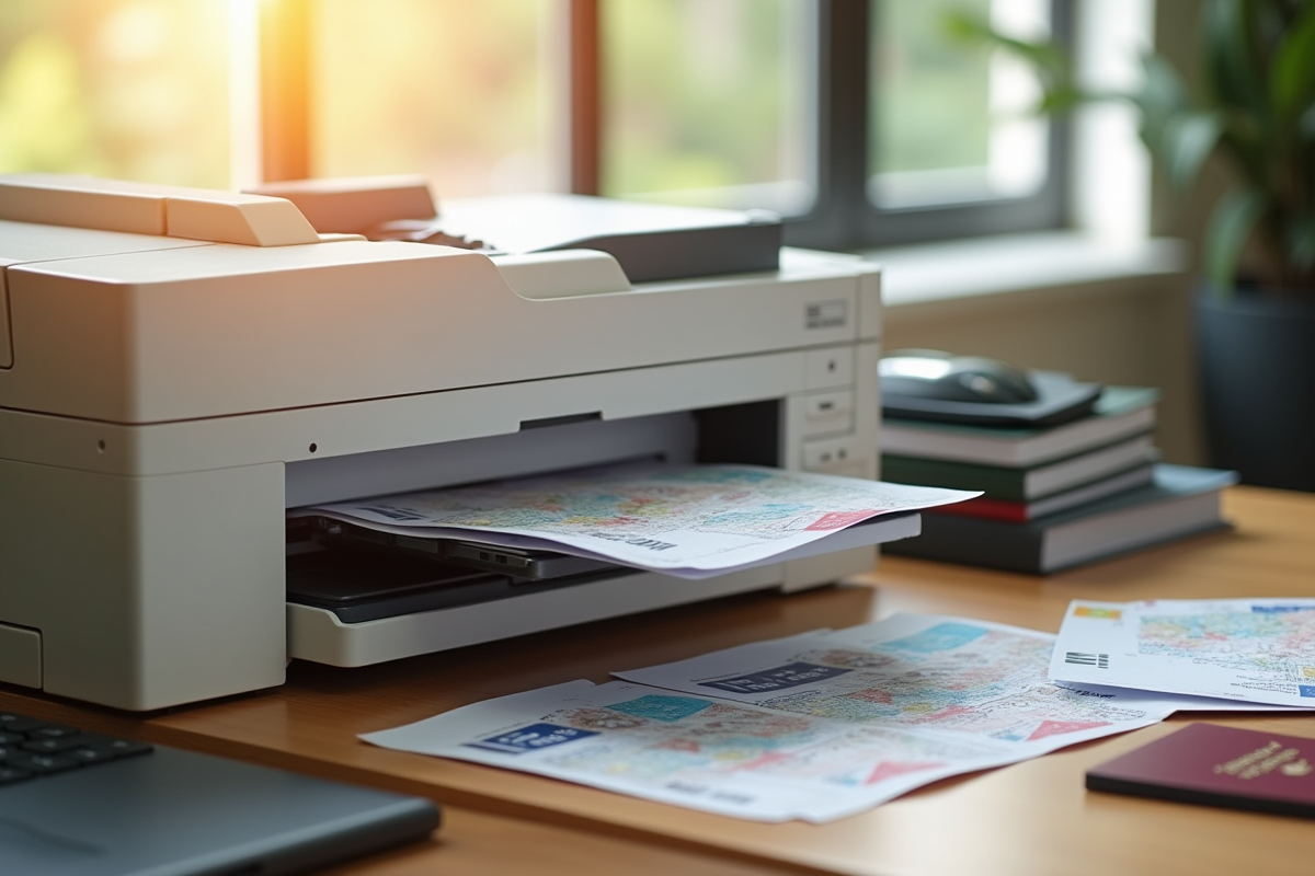 Photocopie de passeport scannée par une imprimante moderne