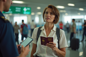 Femme avec passeport expiré à l'aéroport de Havana