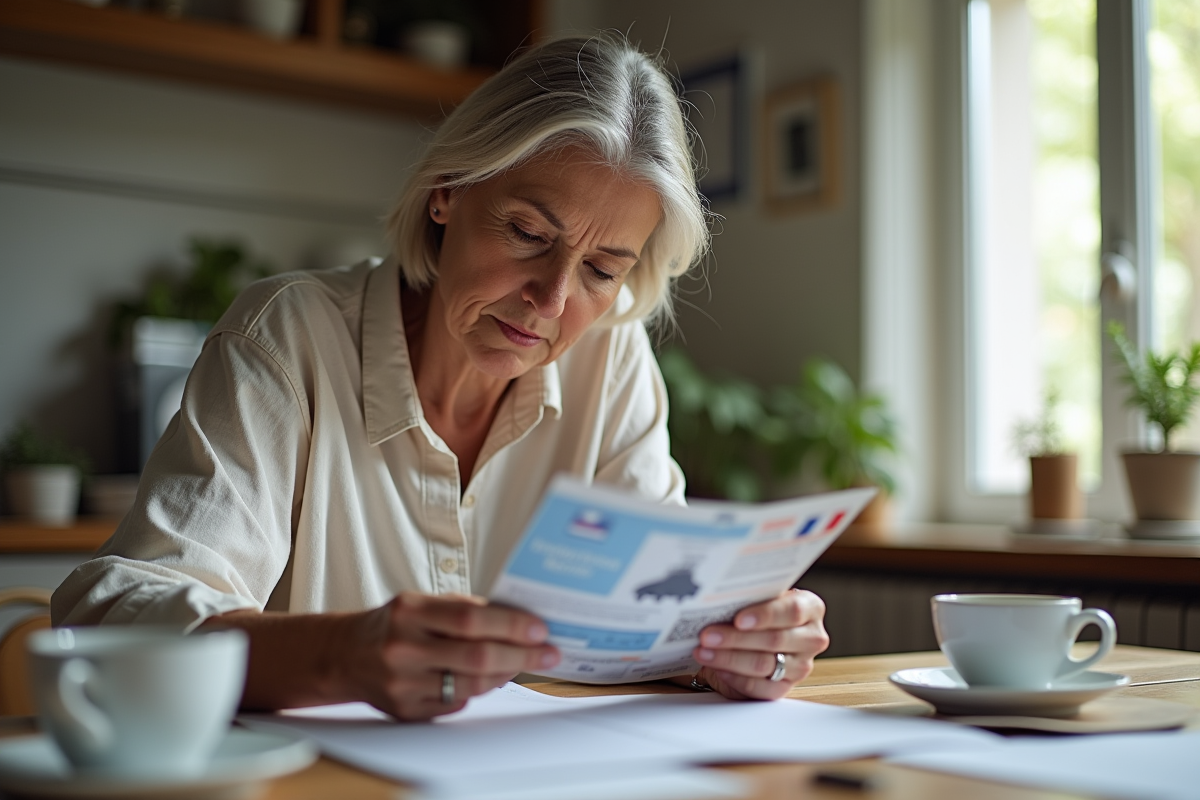 Femme lisant brochure permis de conduire international